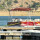 A boat docked at Lake Piru on July 9